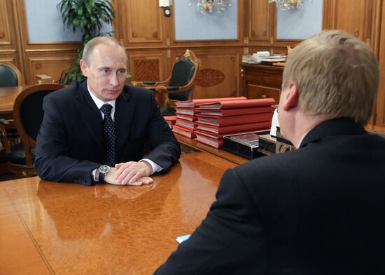 Vladimir Putin meets with Anatoly Chubais