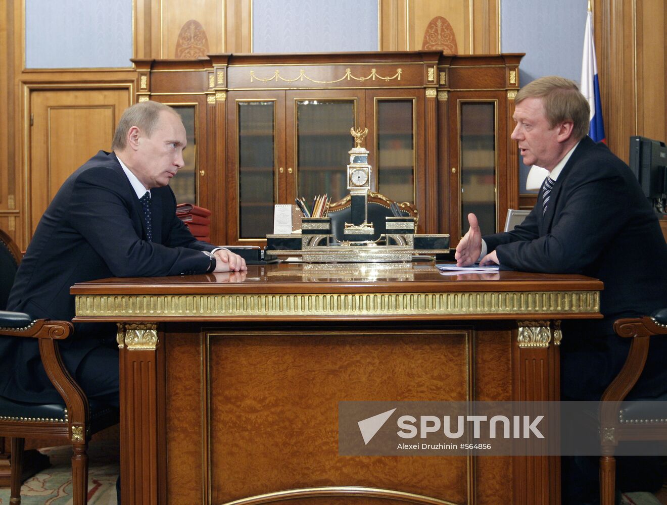 Vladimir Putin meets with Anatoly Chubais