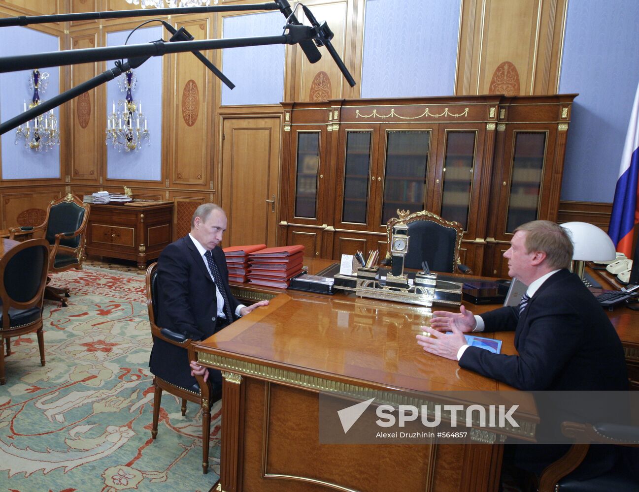 Vladimir Putin meets with Anatoly Chubais