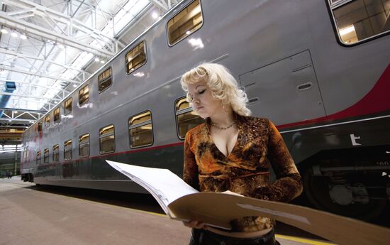 Double-decker train car at Tver Wagon Works