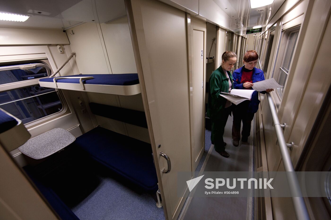 Double-decker train car at Tver Wagon Works