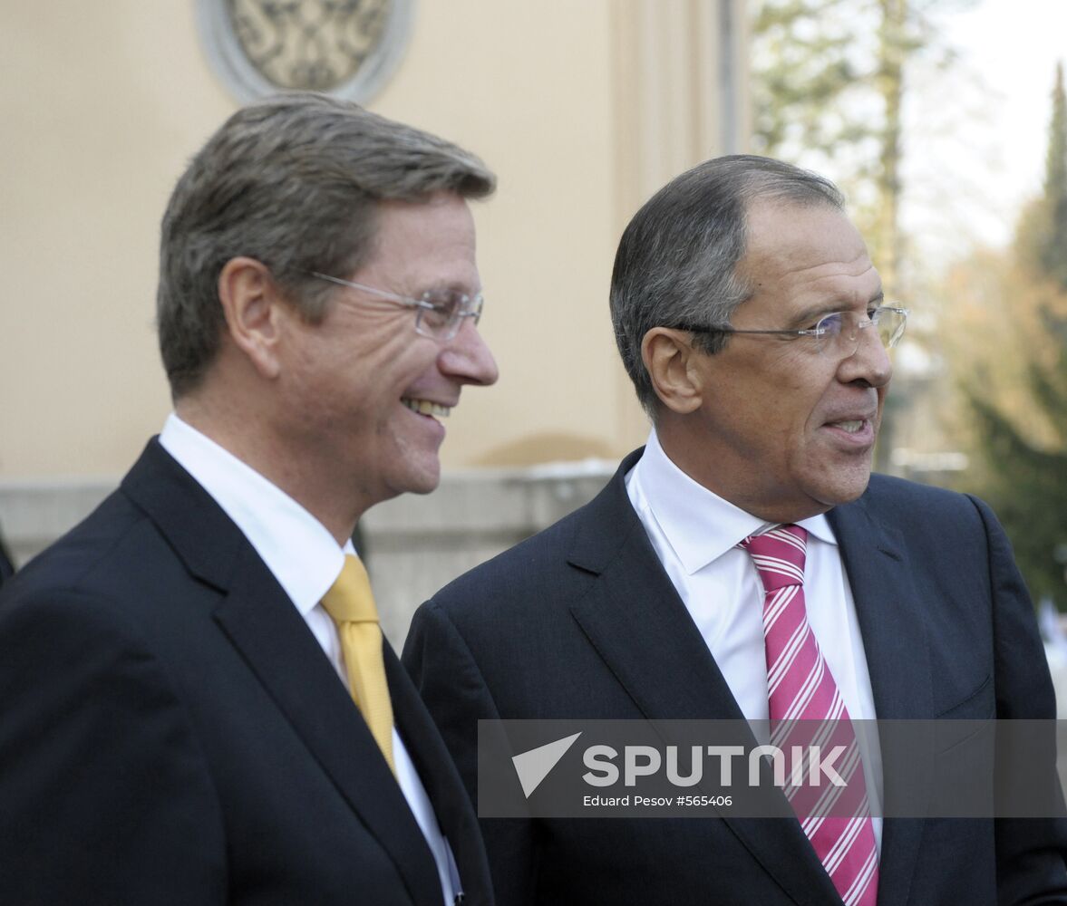 Sergei Lavrov and Guido Westerwelle in Berlin