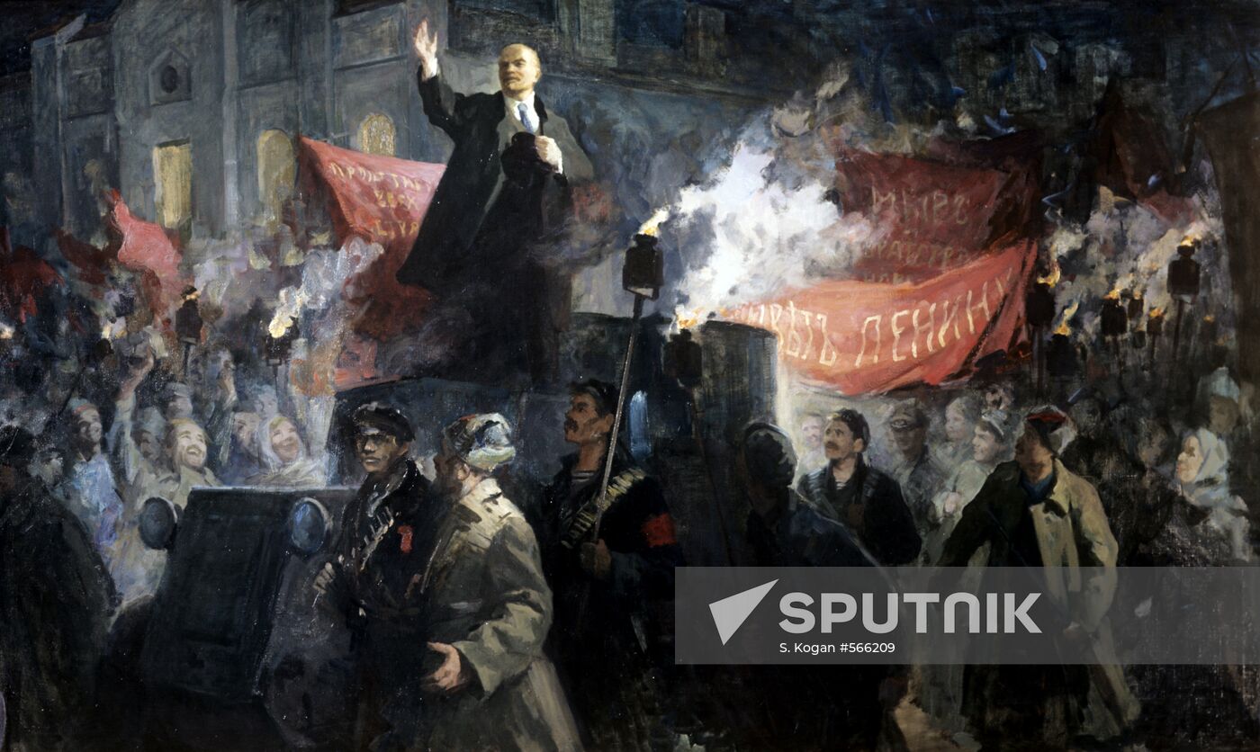 "The Arrival of Vladimir Lenin in Petrograd..."