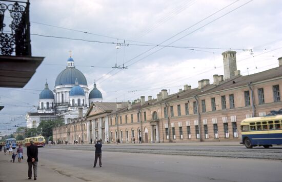 One of the streets of Leningrad