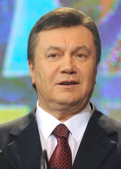 News conference. Viktor Yanukovych
