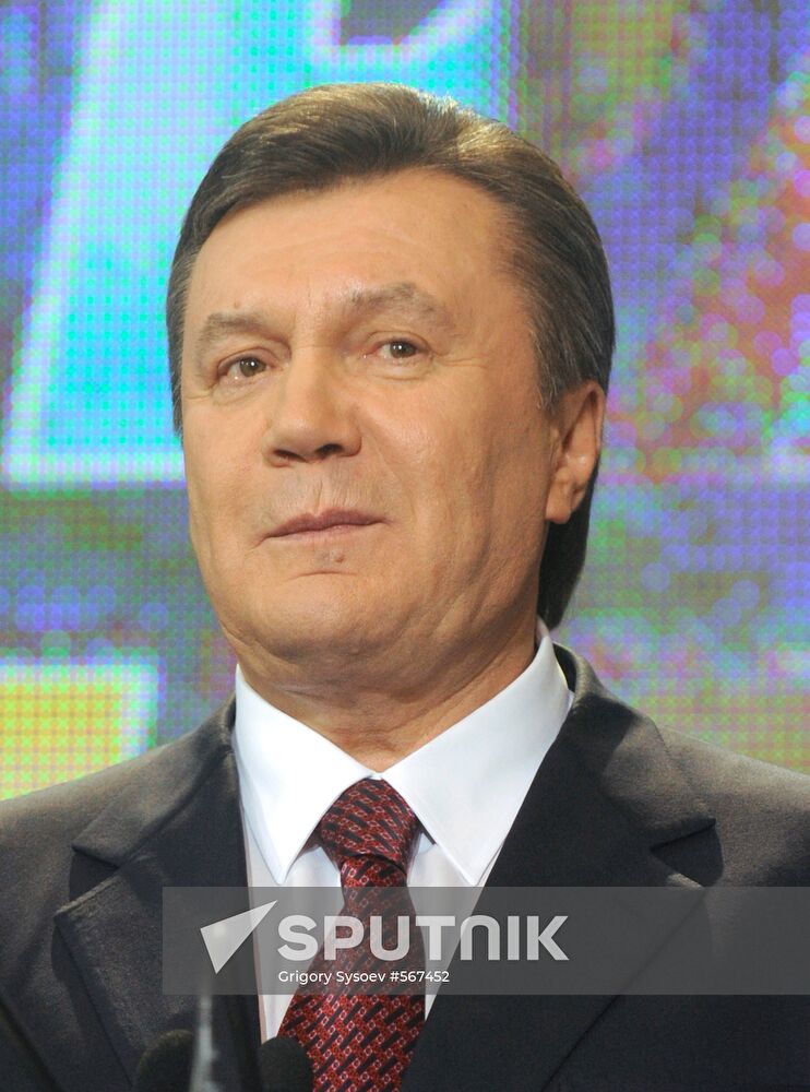 News conference. Viktor Yanukovych