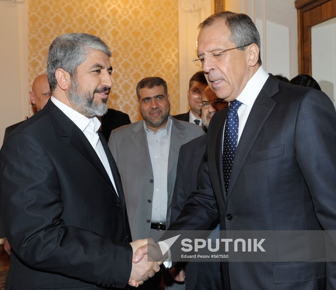 Sergei Lavrov meets with Khaled Mashaal in Moscow