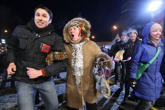 Muscovites celebrate Jolly Maslenitsa festival