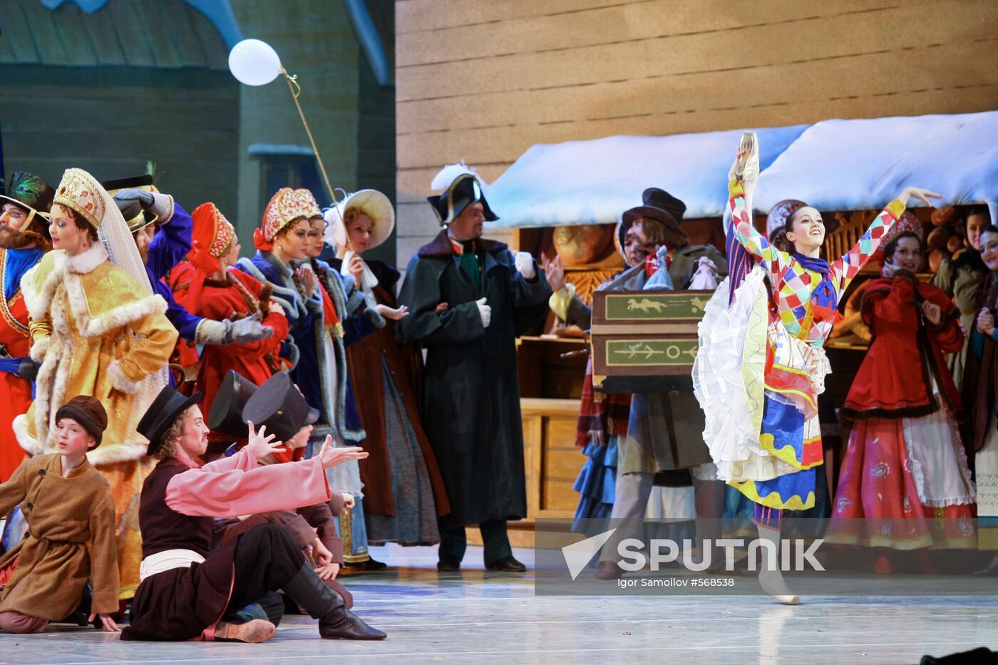 Premiere of "Petrushka" ballet staged by Harry Christ