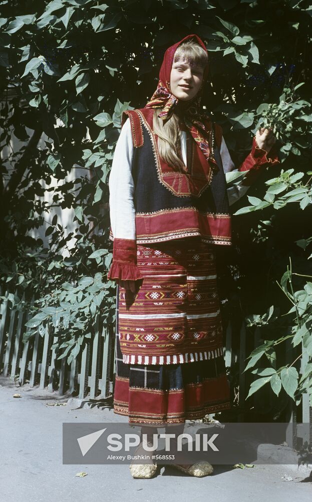 Ancient Russian folk costume