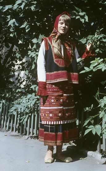 Ancient Russian folk costume