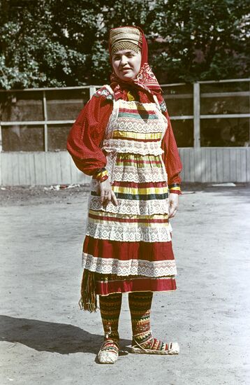 Ancient Russian folk costume