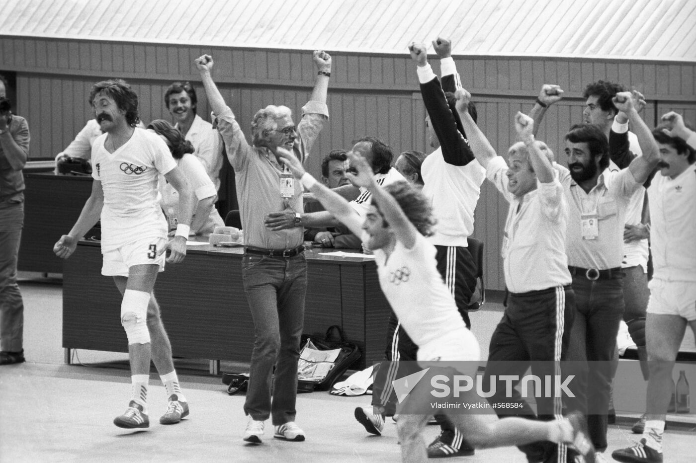 Handball match: Spain vs.Yugoslavia