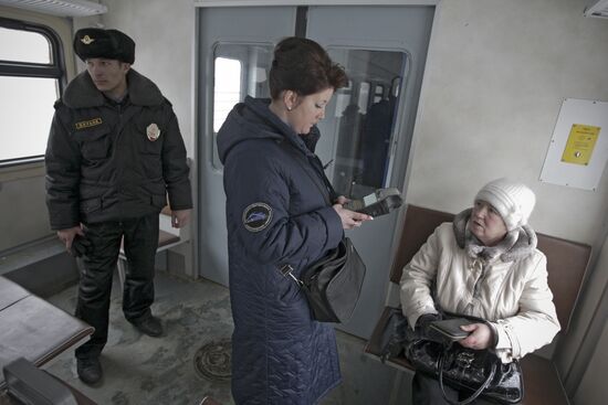 Ticket collectors on commuter trains