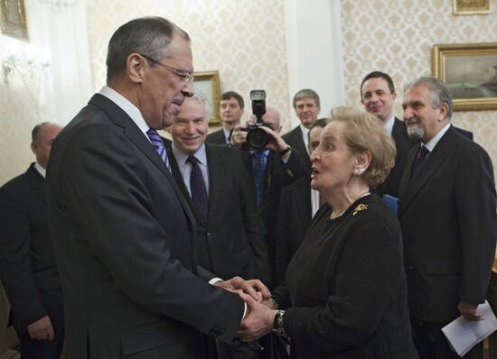 Sergei Lavrov meets with Madeleine Albright