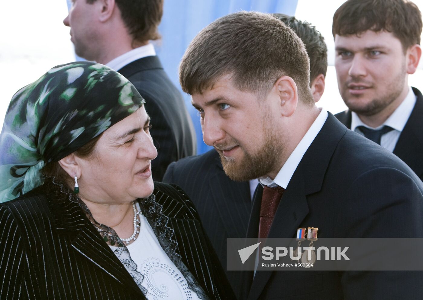 Ramzan Kadyrov with his mother