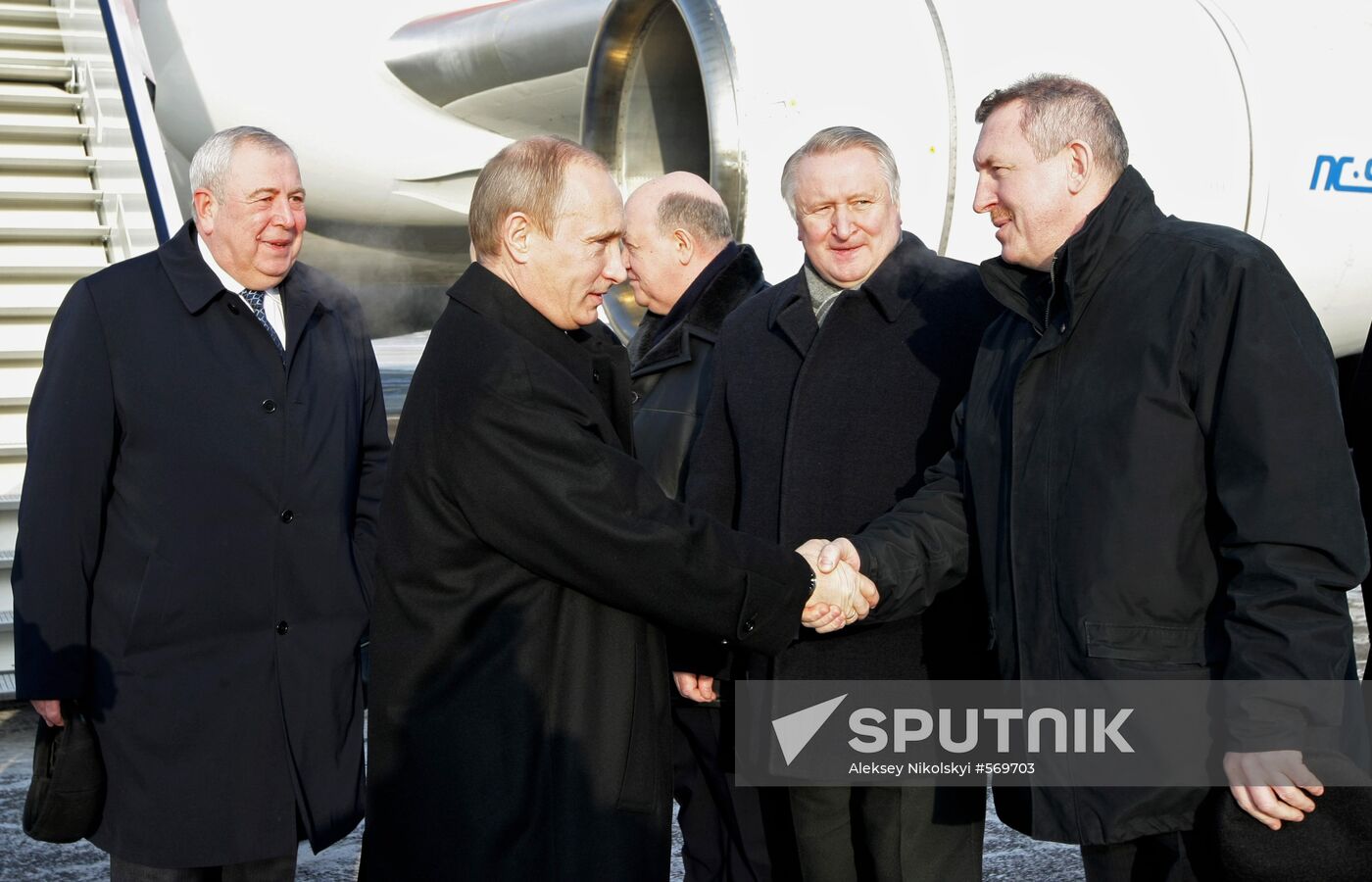 February 10, 2010. Russian Prime Minister Vladimir Putin at the Helsinki airport. Location: Finland, Helsinki. Author: Aleksey Nikolskyi/Sputnik. Vladimir Putin visits Finland