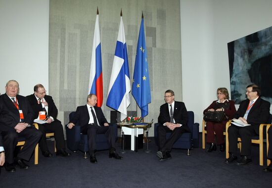 Meeting of Russian and Finish prime ministers