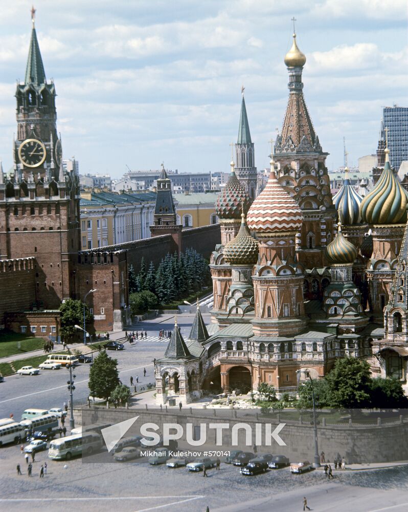 St.Basil`s Cathedral and Spasskaya Tower