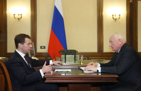 Dmitry Medvedev meets with Viktor Kress