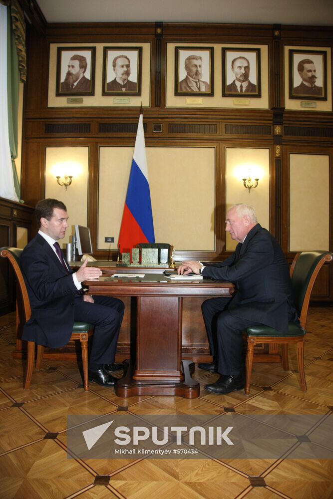 Dmitry Medvedev meets with Viktor Kress