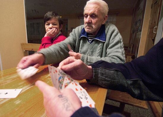 Residents of Veteran's home in Veliky Novgorod