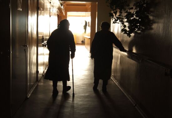 Residents of Veteran's home in Veliky Novgorod