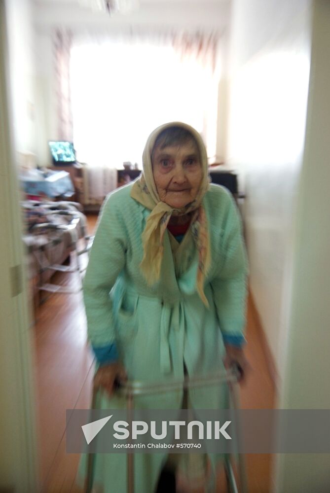Resident of Veteran's home in Veliky Novgorod