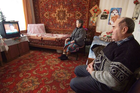 Residents of Veteran's home in Veliky Novgorod