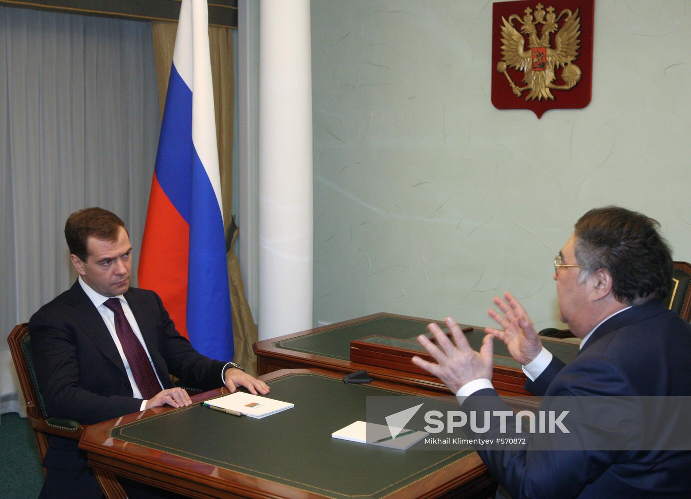 Dmitry Medvedev meets with Aman Tuleyev