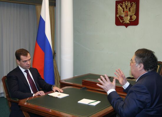 Dmitry Medvedev meets with Aman Tuleyev