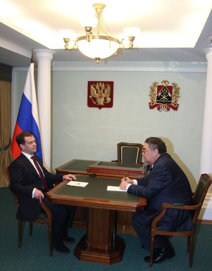 Dmitry Medvedev meets with Aman Tuleyev