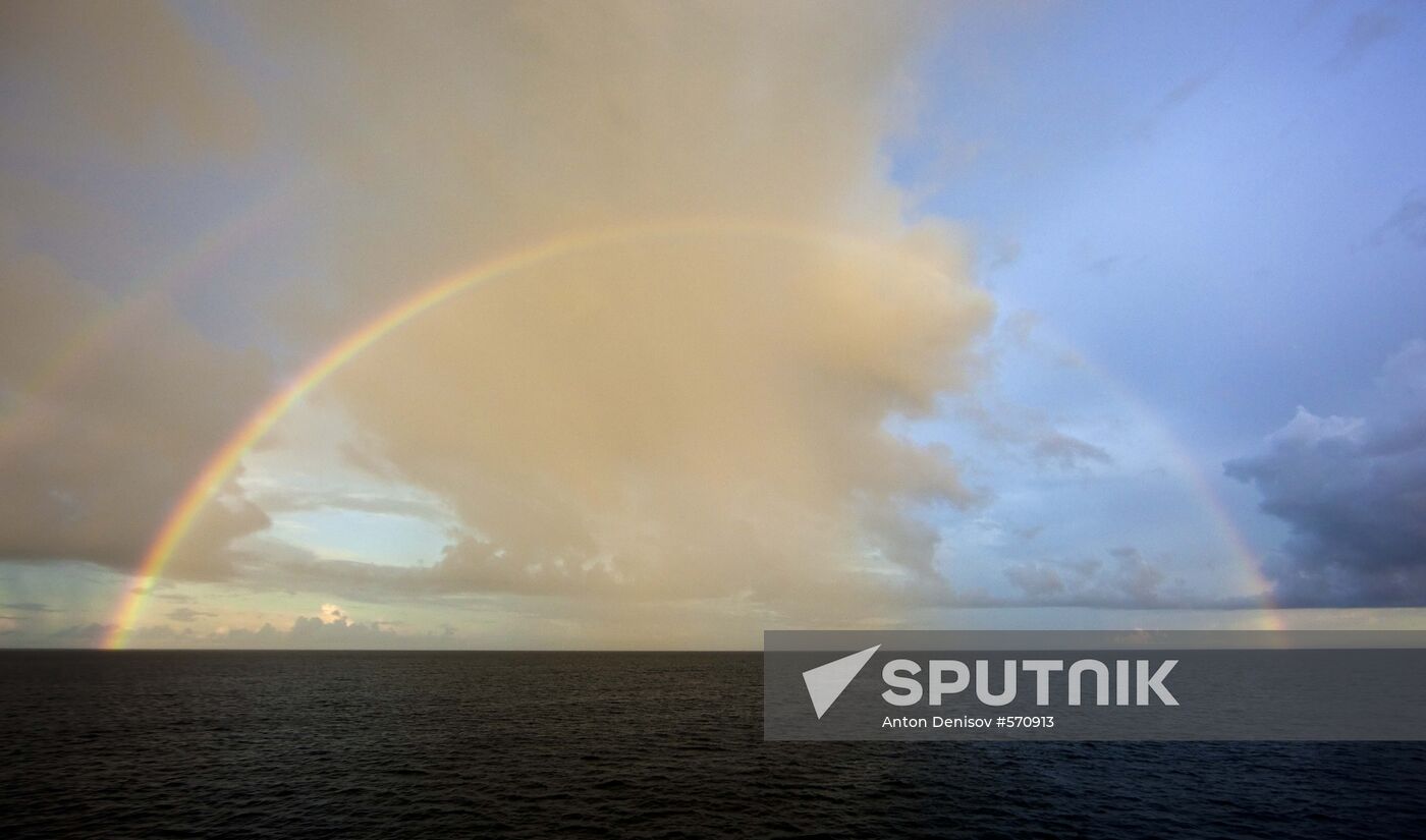 Rainbow over Indian Ocean
