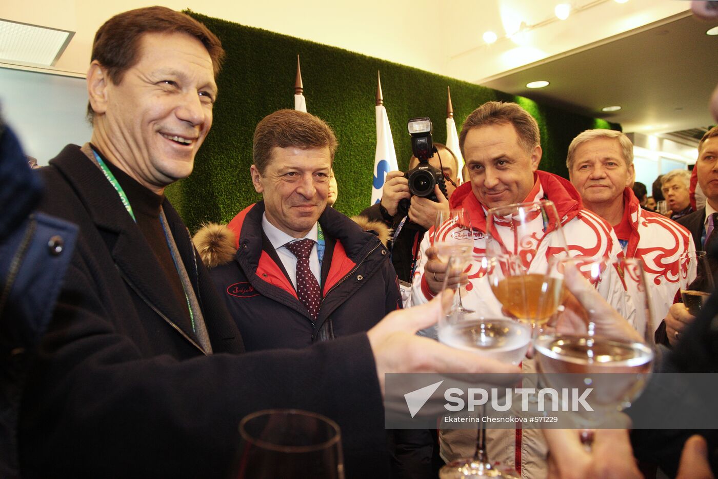 Alexander Zhukov, Dmitry Kozak and Vitaly Mutko