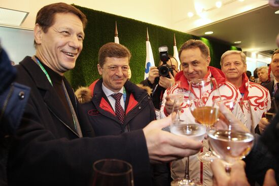 Alexander Zhukov, Dmitry Kozak and Vitaly Mutko