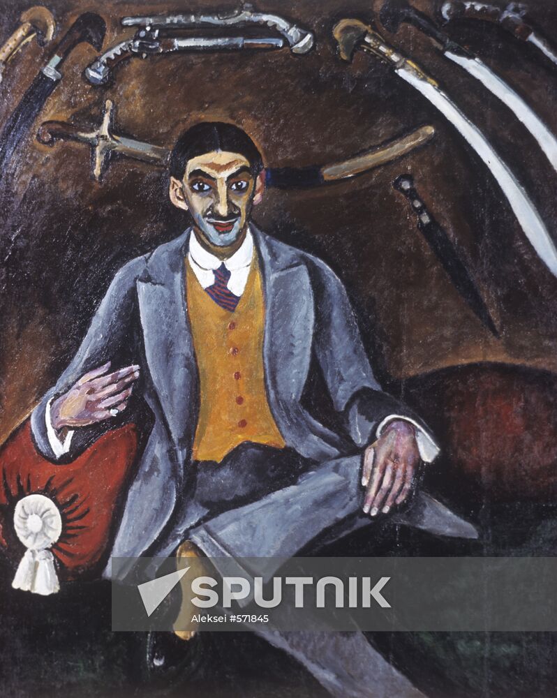 "Portrait of artist Georgiy Yakulov" by Pyotr Konchalovsky