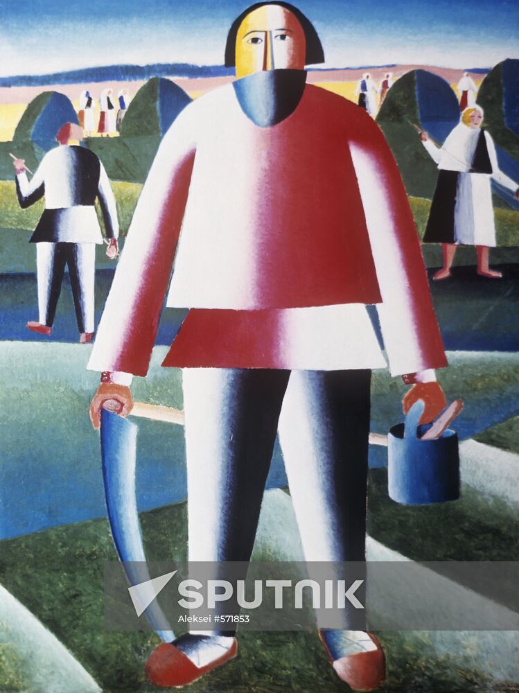 Reproduction. "Mower" by Kazimir Malevich