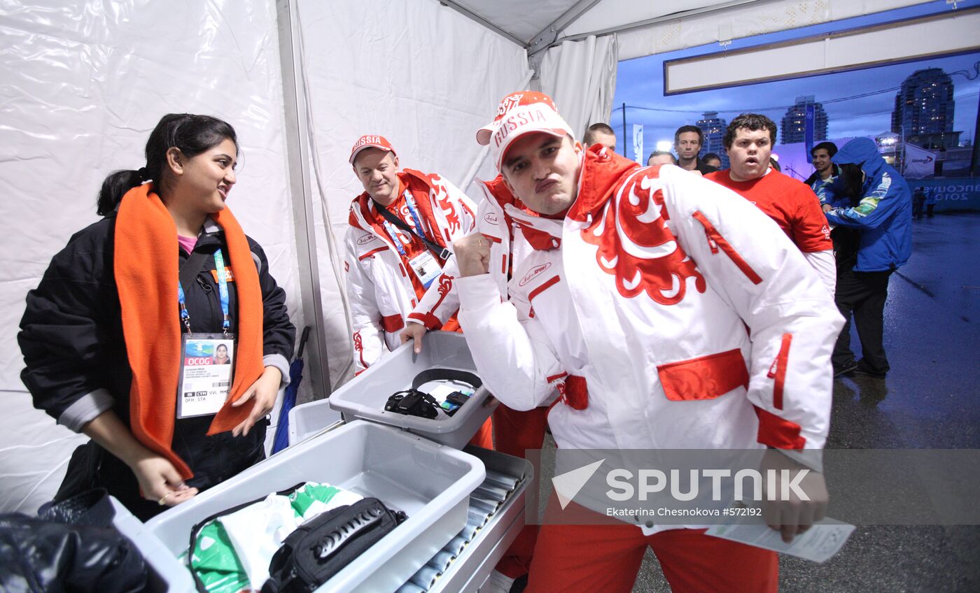 Security check on spectators