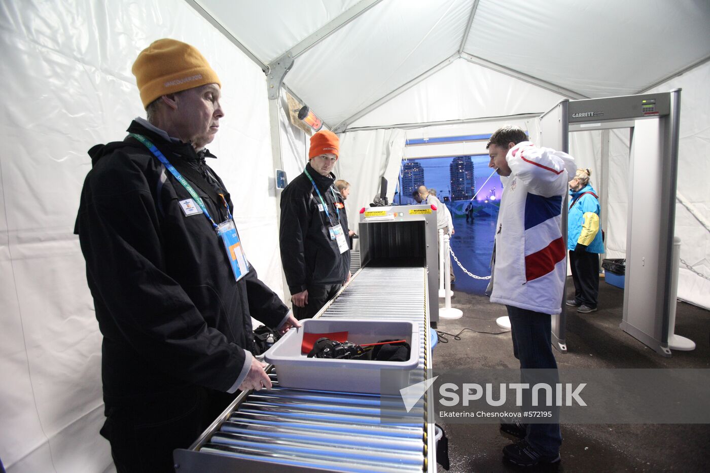 Security check on spectators