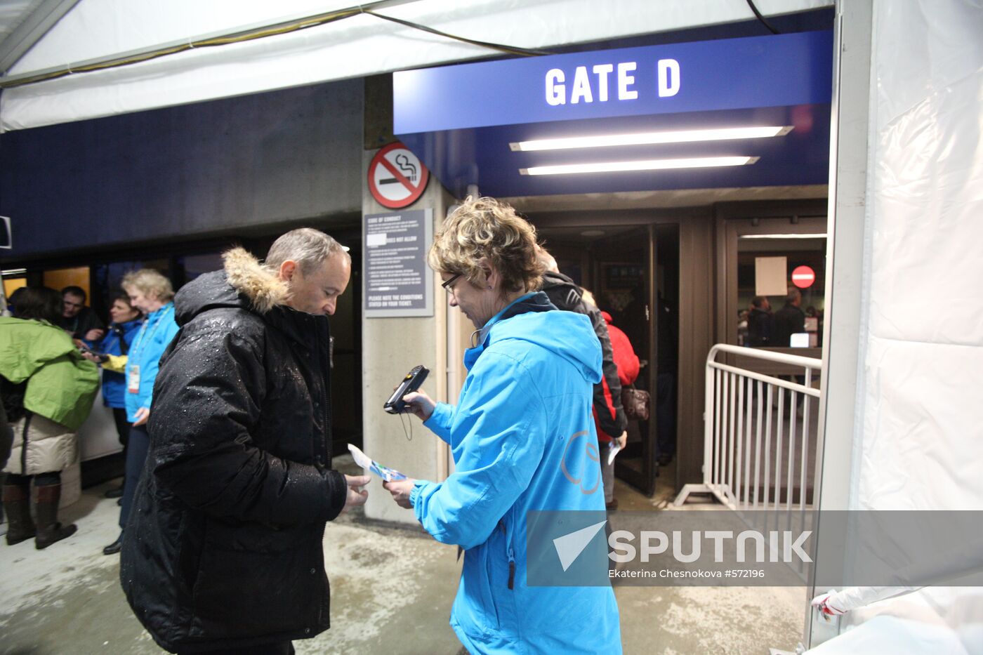 Security check on spectators