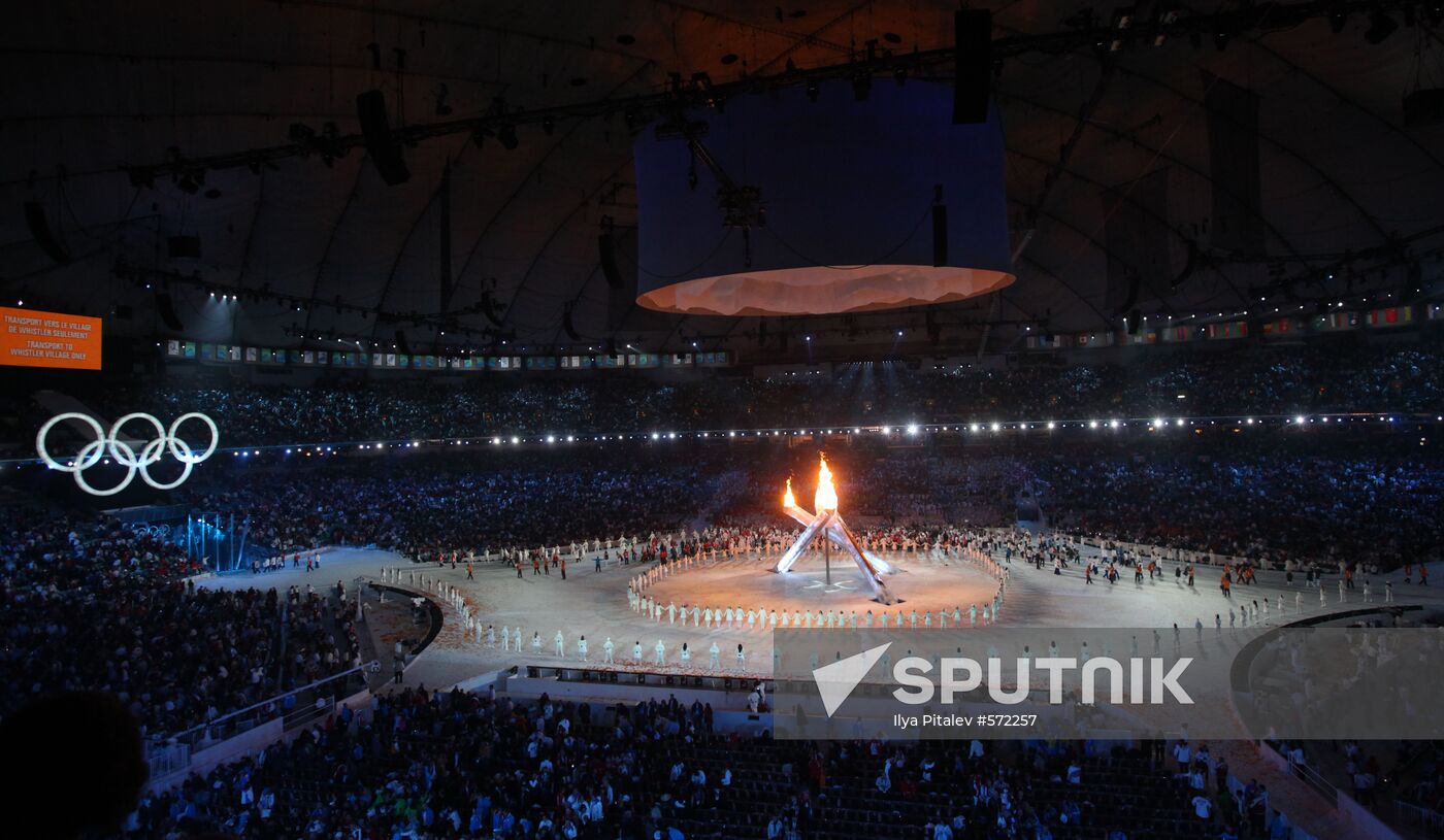 Olympic flame lighting ceremony