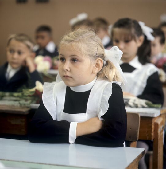 First grade pupil