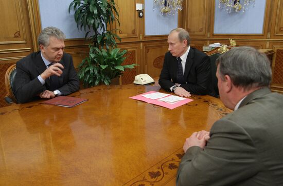 Vladimir Putin holds meetings on February 15, 2010