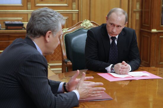 Vladimir Putin. Working meetings. February 15, 2010