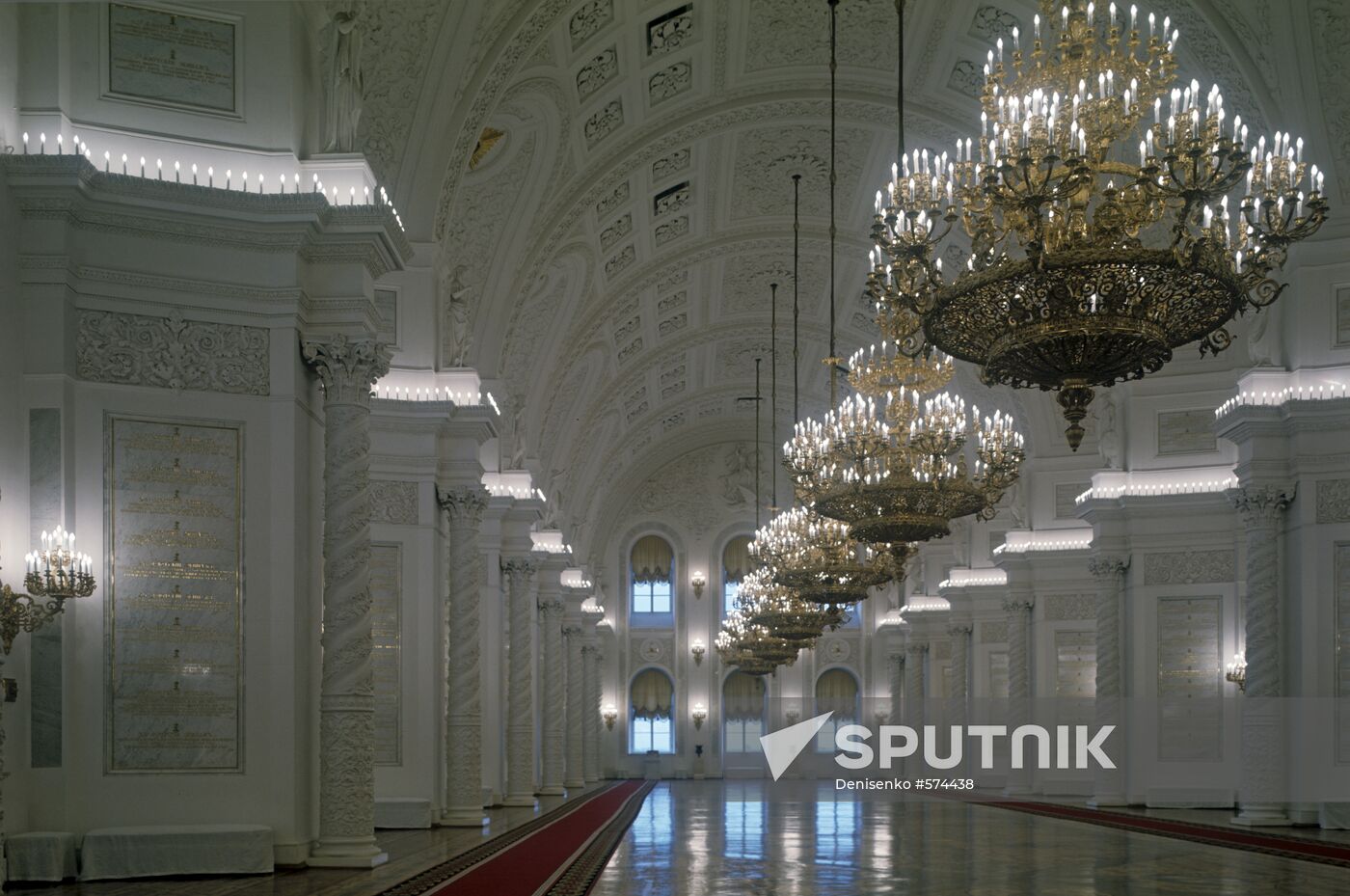 St. George Hall of the Grand Kremlin Palace.