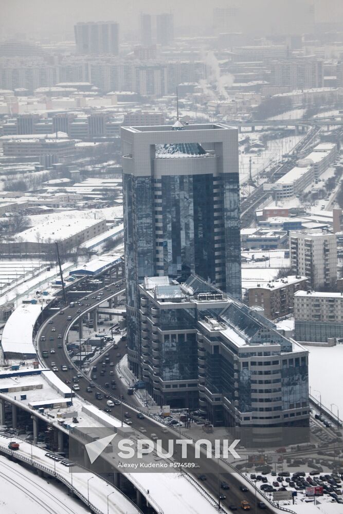 Viewing Moscow from Mirax Plaza business center