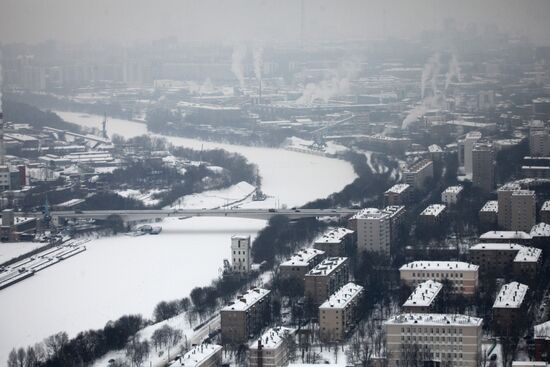 Viewing Moscow from Mirax Plaza business center