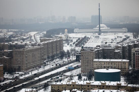 Viewing Moscow from Mirax Plaza business center