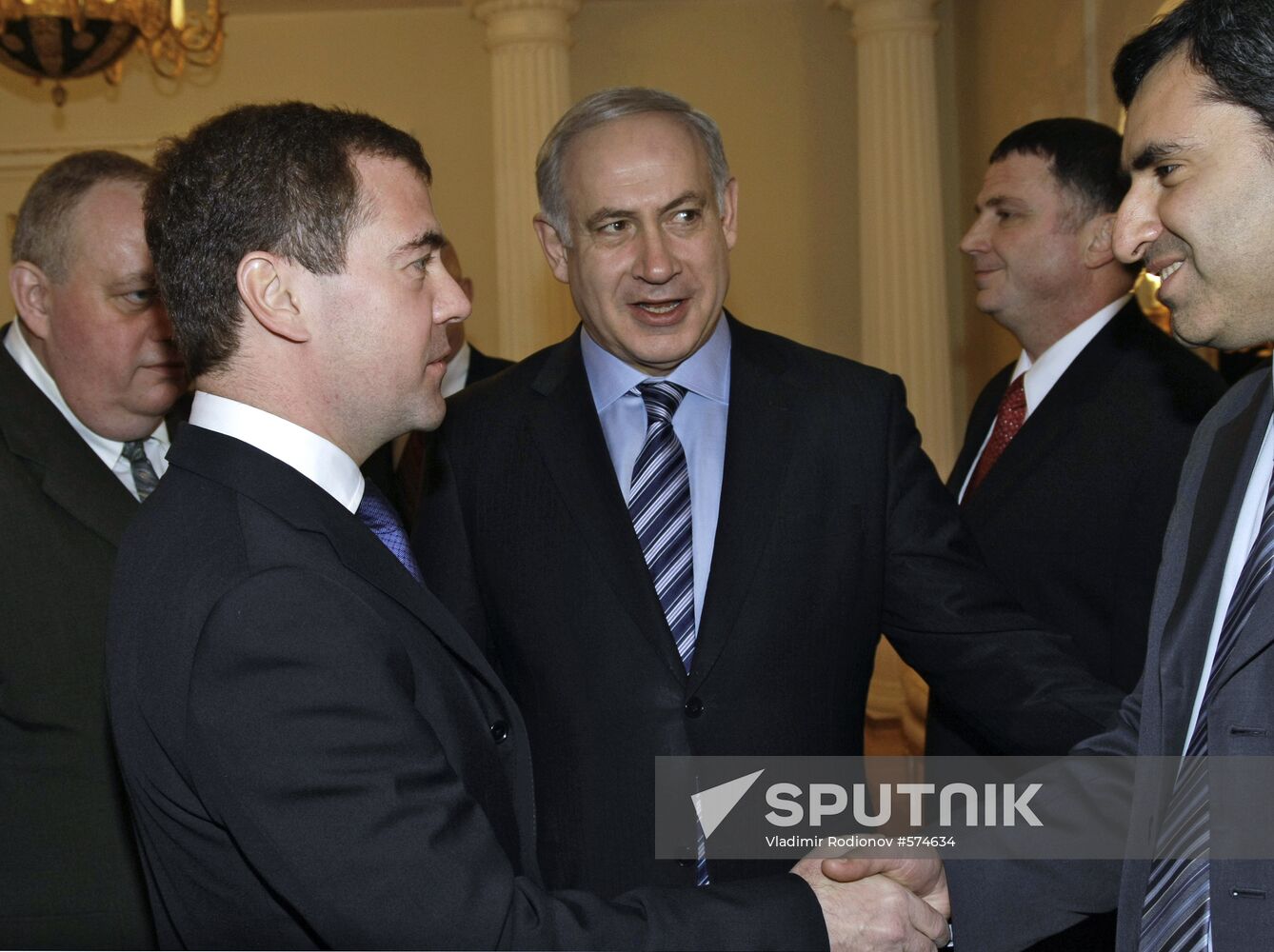 Dmitry Medvedev and Benjamin Netanyahu