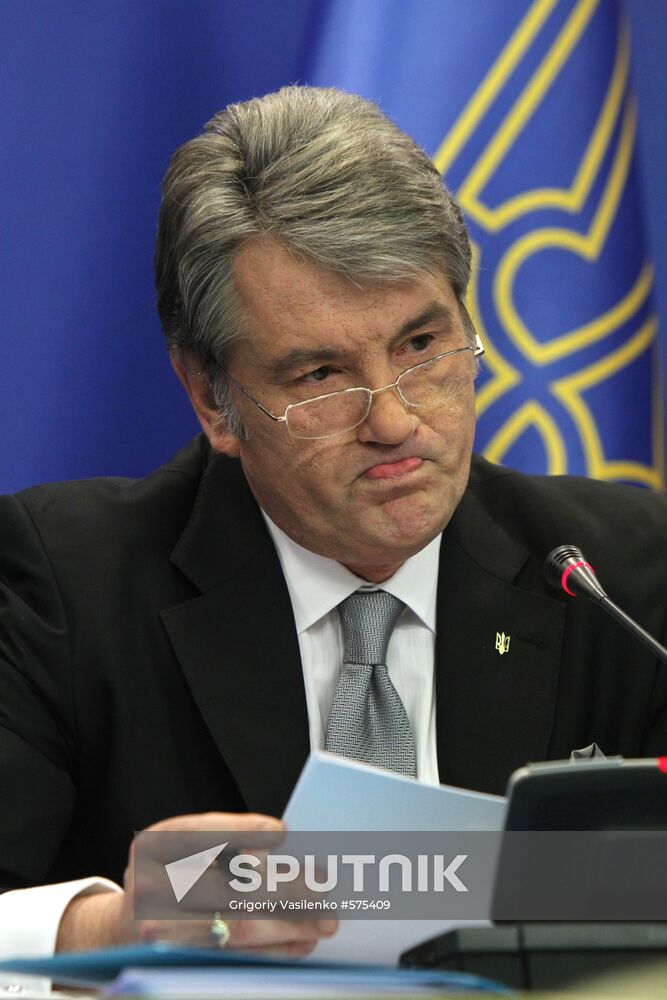 News conference with Viktor Yushchenko